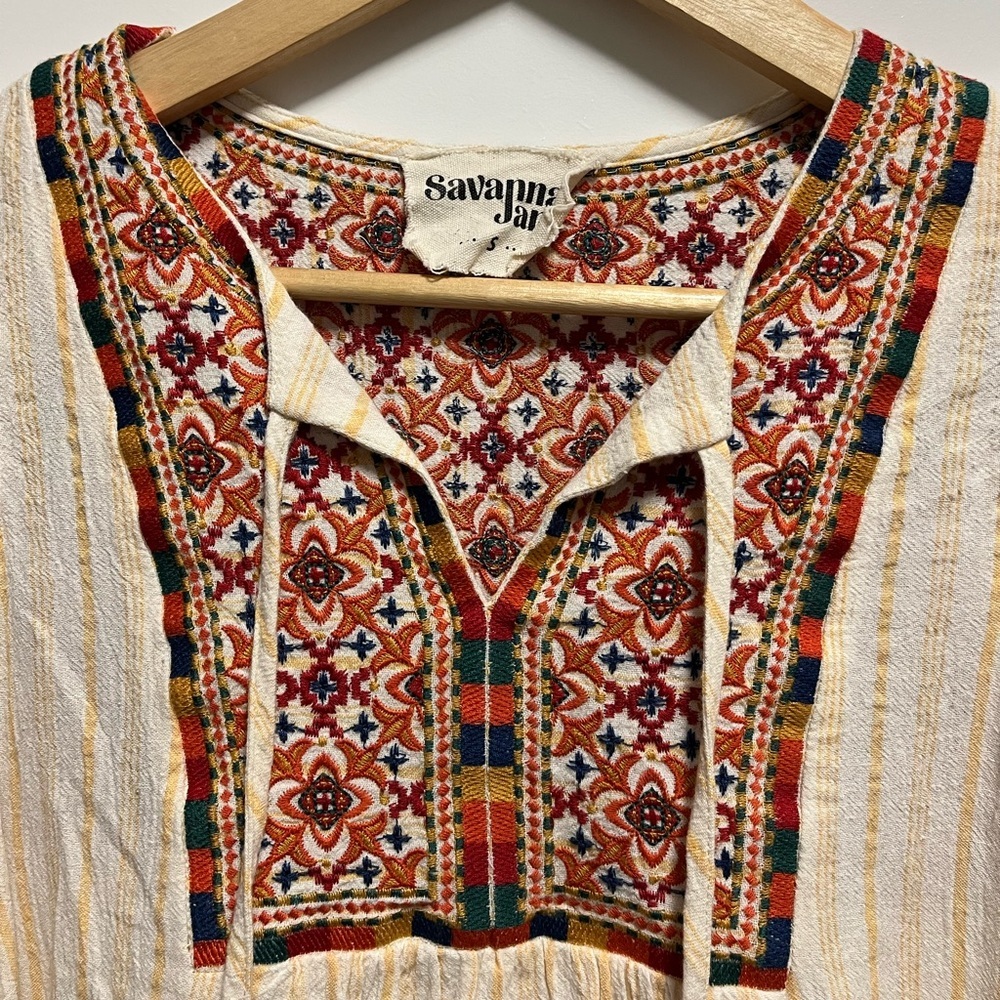 Savanna Jane Embroidered Geometric Tank Top Women’s Size Small - Picture 4 of 6